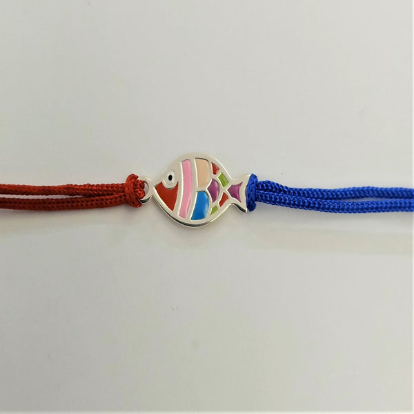 Blisse Allure Sterling Silver Enamelled Fish Rakhi for your dear Brother.