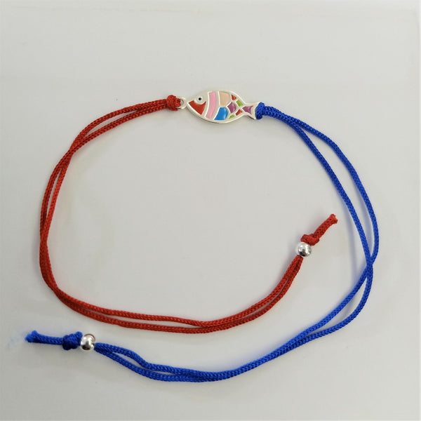 Blisse Allure Sterling Silver Enamelled Fish Rakhi for your dear Brother.