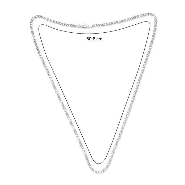 Blisse Allure 925 Sterling Silver Curb Chain for Men and Women