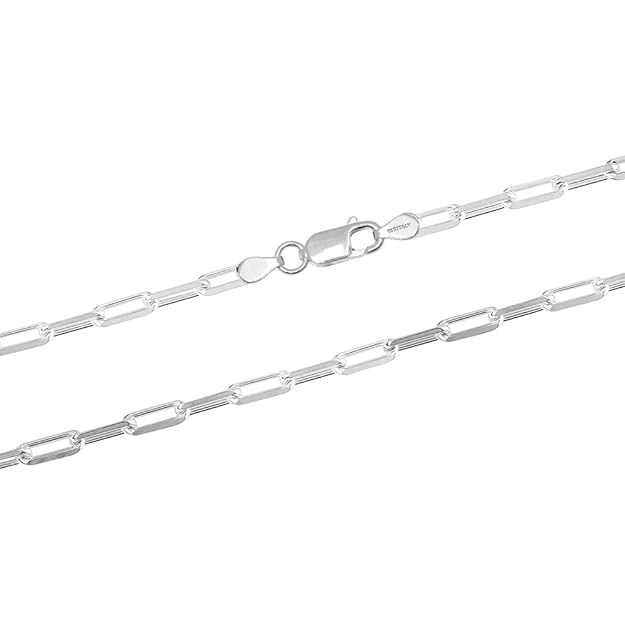 Blisse Allure 925 Sterling Silver Paper Clip Unisex Chain