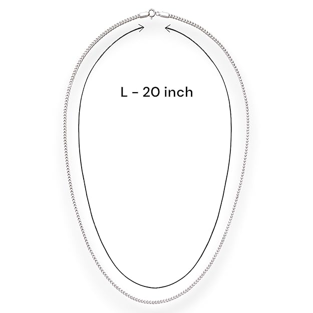 Blisse Allure 925 Sterling Silver Herringbone Chain For Men and Women