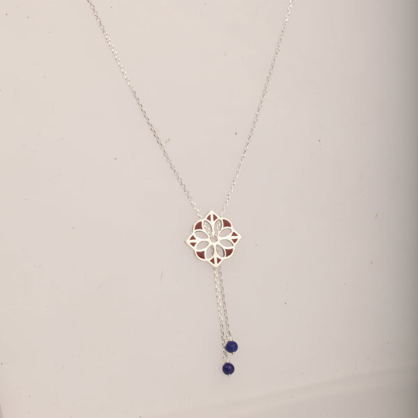 Blisse Allure Sterling Silver Polygon Necklace