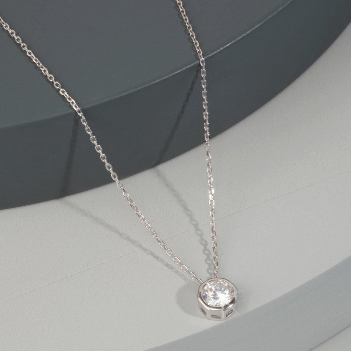 Blisse Allure Sterling Silver Love Pendant Necklace.