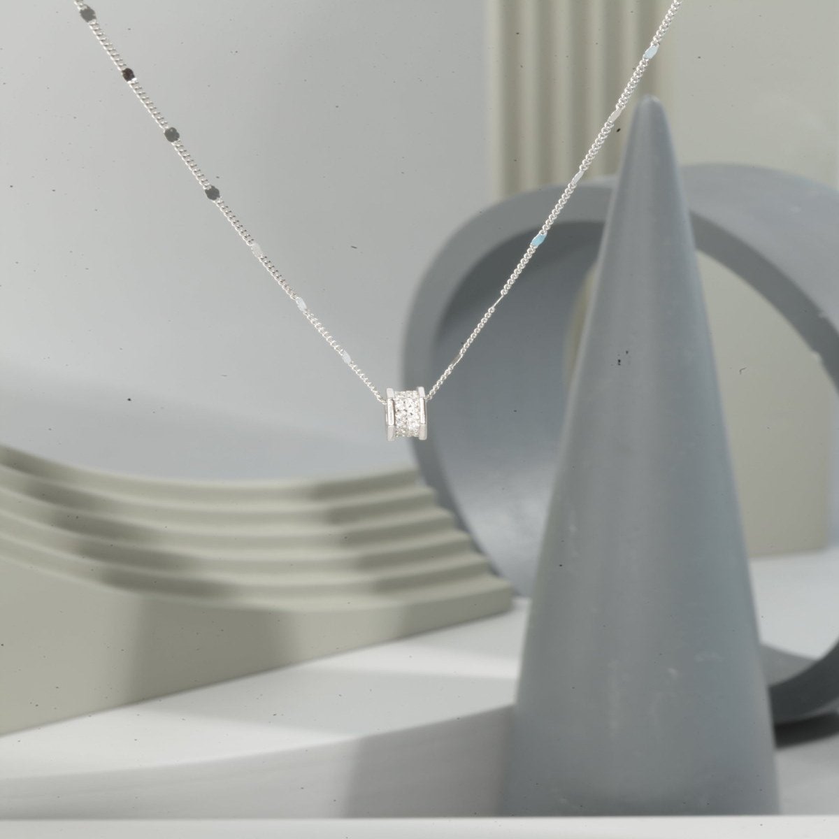 Blisse Allure Sterling Silver Pendant Necklace.