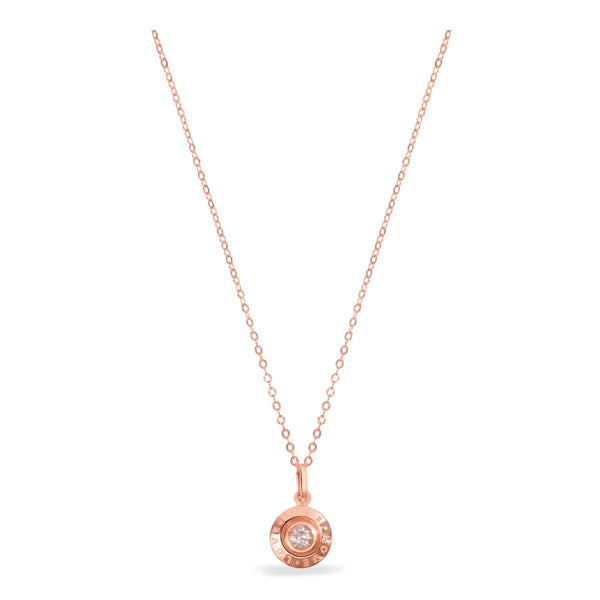 Blisse Allure Rose Gold Love Pendant Necklace.