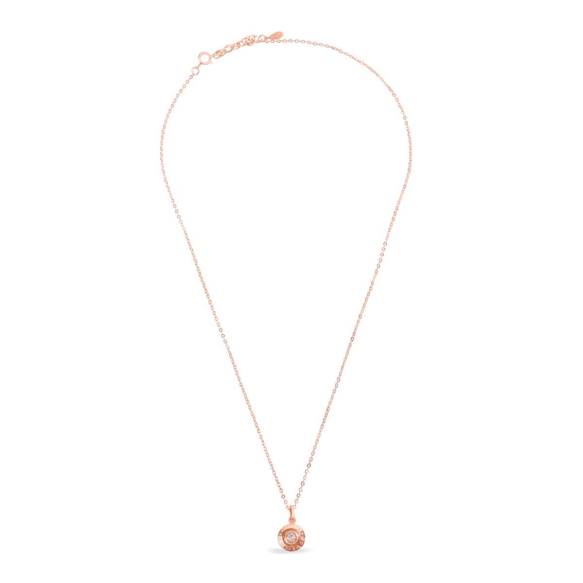Blisse Allure Rose Gold Love Pendant Necklace.