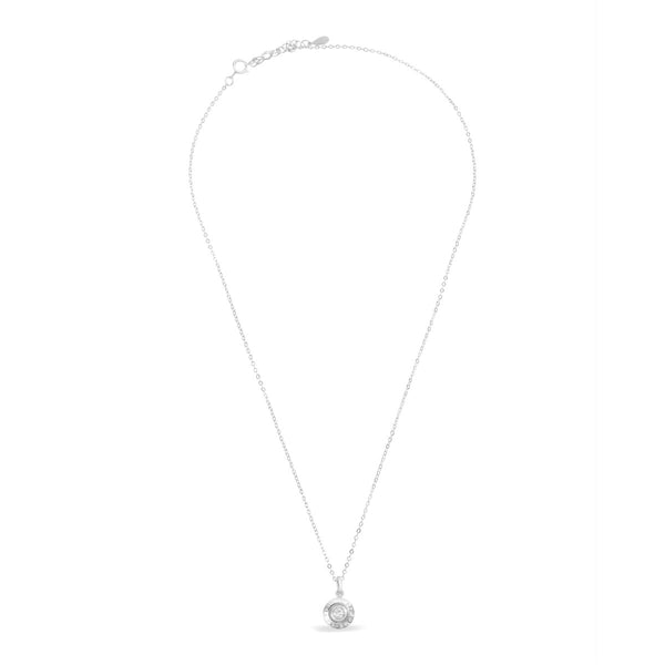Blisse Allure Sterling Silver Love Pendant Necklace.