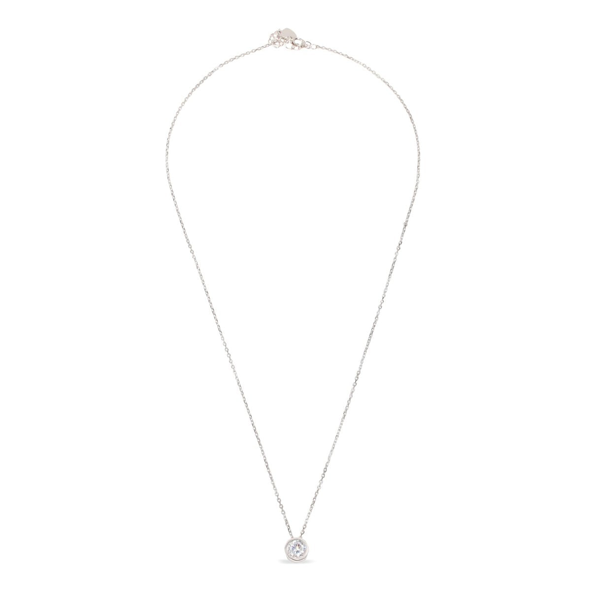 Blisse Allure Sterling Silver Bezel set Pendant Necklace.