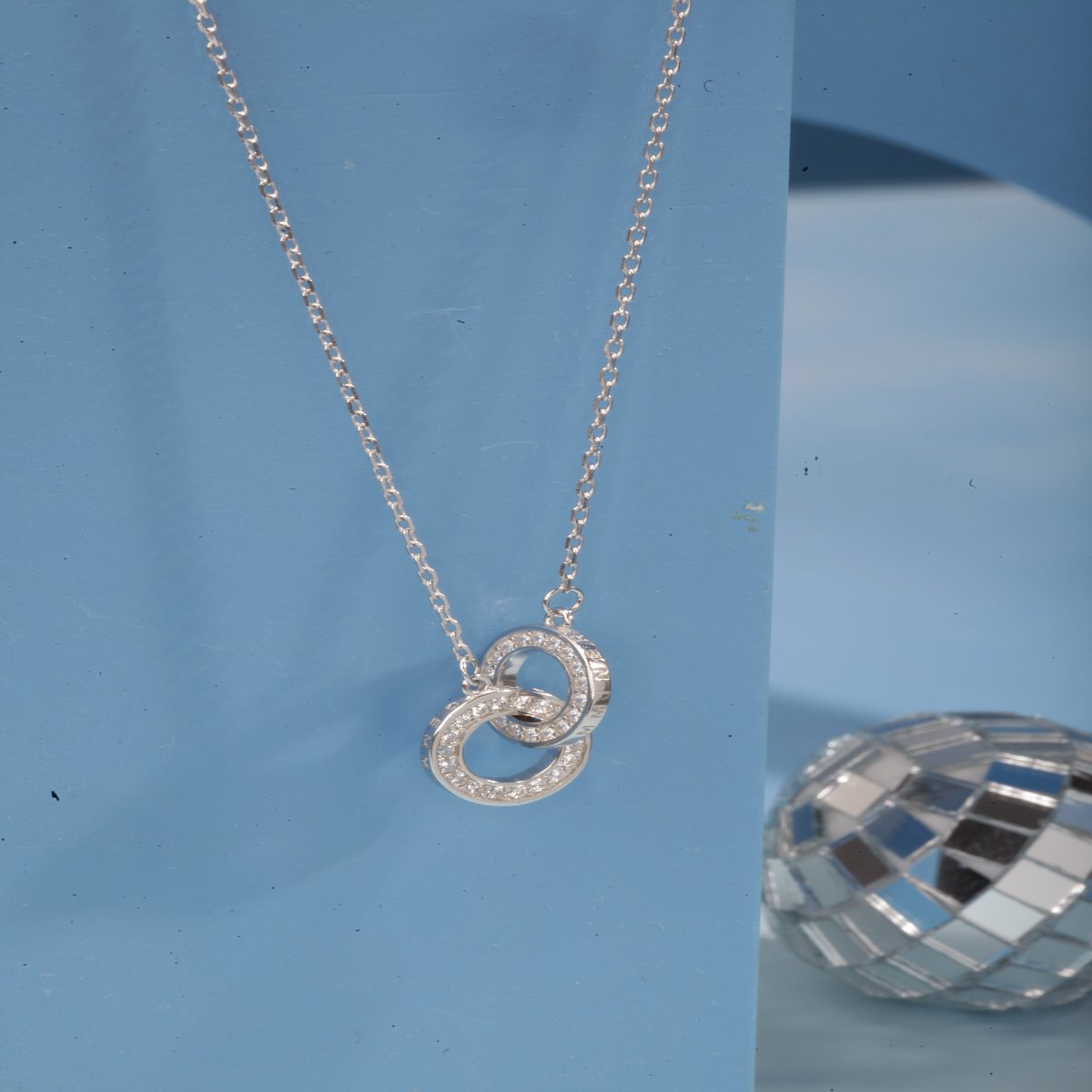 Blisse Allure Sterling Silver Together Forever Pendant Necklace