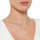 Blisse Allure Sterling Silver Clavicle Layered Star Necklace