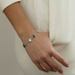 Blisse Allure Mother of Pearl with Malachite Sterling Silver Bracelet
