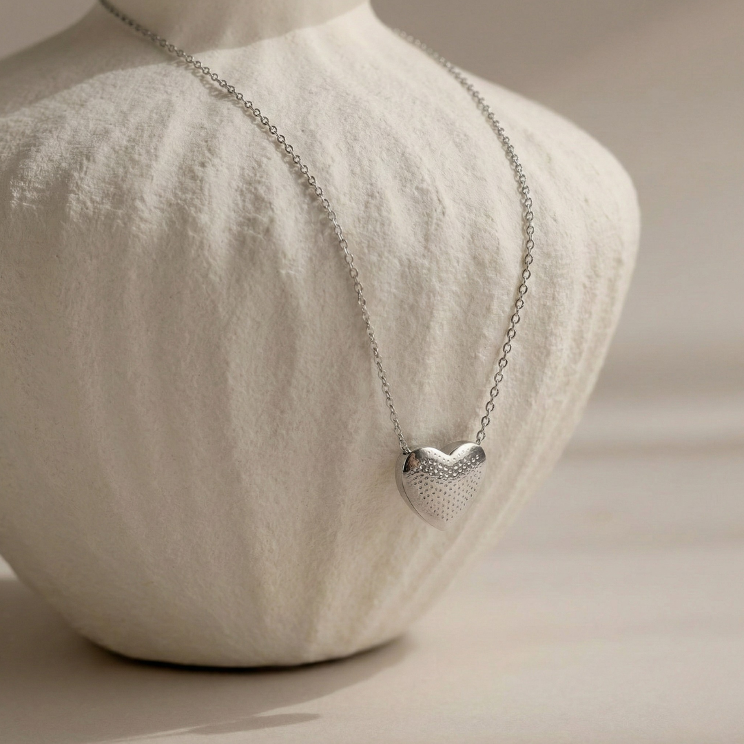 Blisse Allure Sterling Silver Necklace with a Heart shaped Pendant