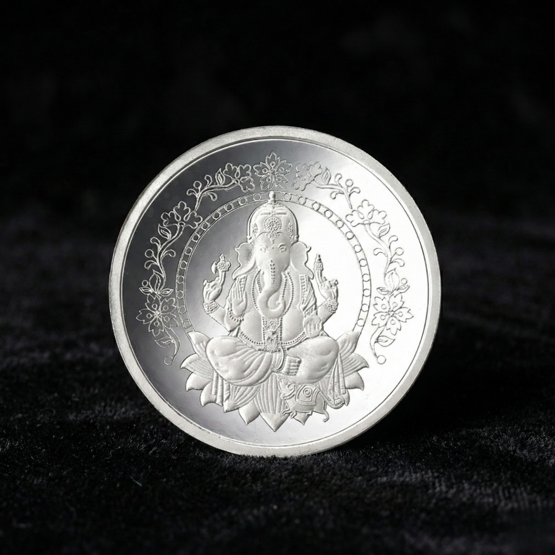 SHRI GANESH SILVER COIN 10 GM BY ACPL