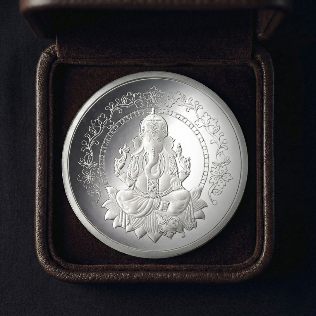 SHRI GANESH SILVER COIN 10 GM BY ACPL