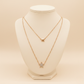 Celestial sterling silver rose gold plated layered necklace