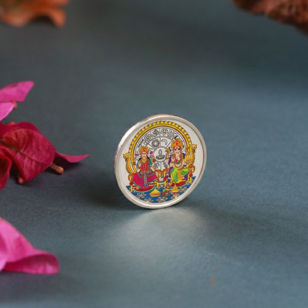SHRI LAKSHMI GANESH SILVER COIN 10 GM BY ACPL