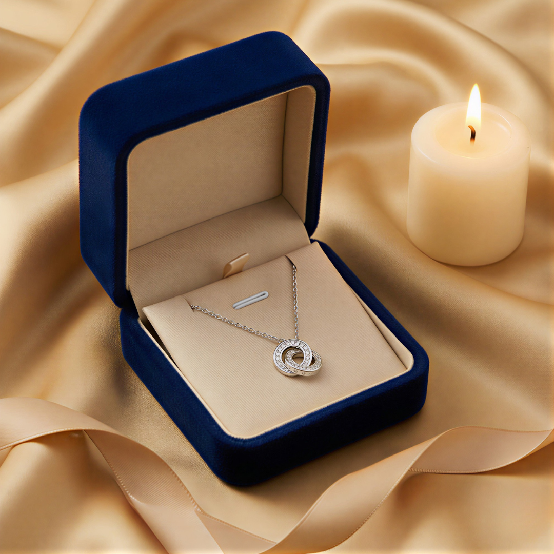 Blisse Allure Sterling Silver Together Forever Pendant Necklace