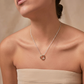 Blisse Allure Sterling Silver Necklace with 3 tone detachable rings.