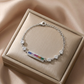 Blisse Allure Sterling Silver Rainbow Multicoloured CZ Bracelet