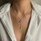 Blisse Allure Sterling Silver Fan Shaped Lariat Necklace