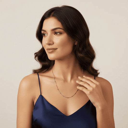 Elegant Triple tone Beaded Unisex chain - Blisseallure.in