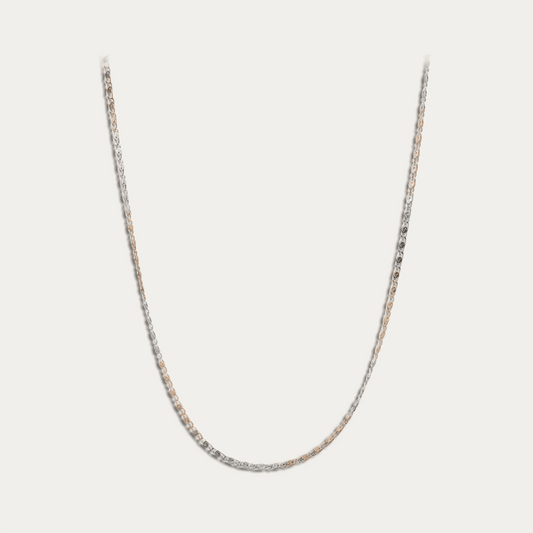 Triple Tone Box Link Chain Necklace for Women - Blisseallure.in