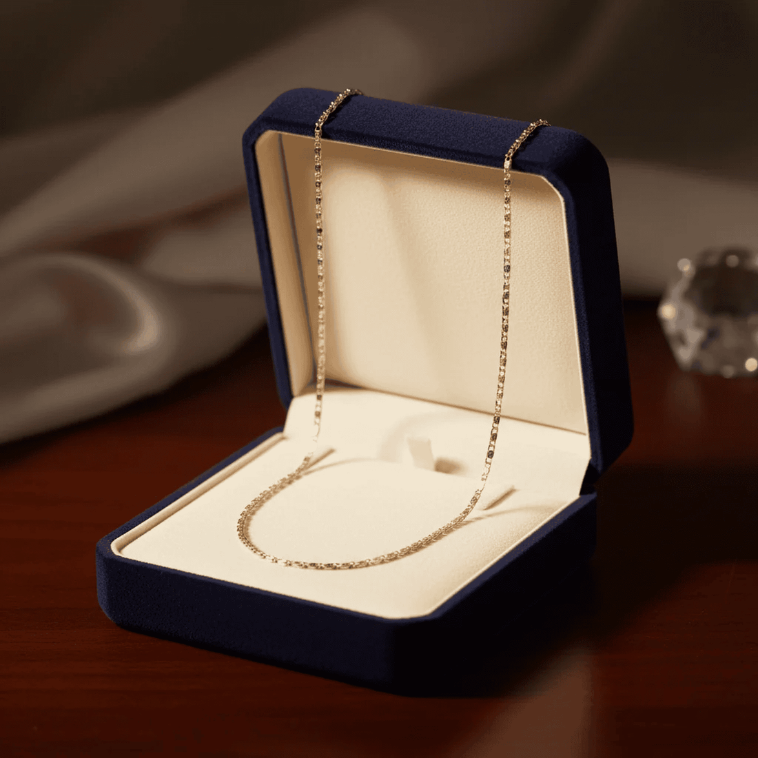 Triple Tone Fine Link Chain Necklace for Women - Blisseallure.in