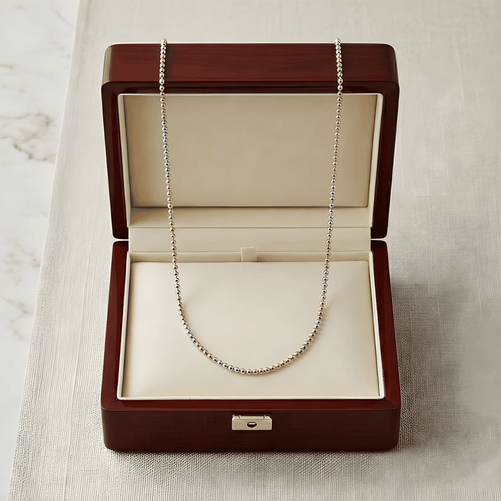 Triple Tone Ball Bead Chain Necklace for Women - Blisseallure.in