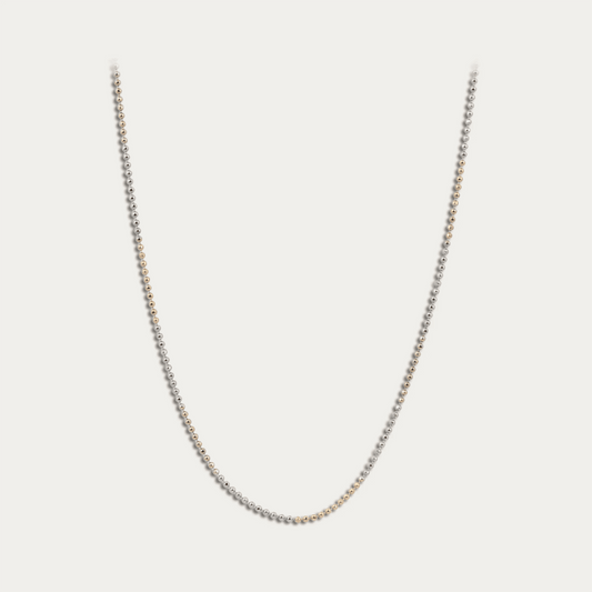 Triple Tone Ball Bead Chain Necklace for Women - Blisseallure.in