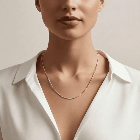 Triple Tone Snake Chain Necklace for Women - Blisseallure.in