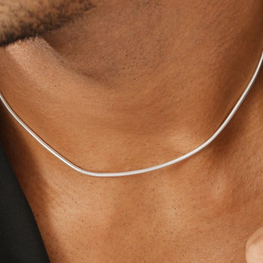 Blisse Allure 925 Silver Oval Snake Chain For Men and Women