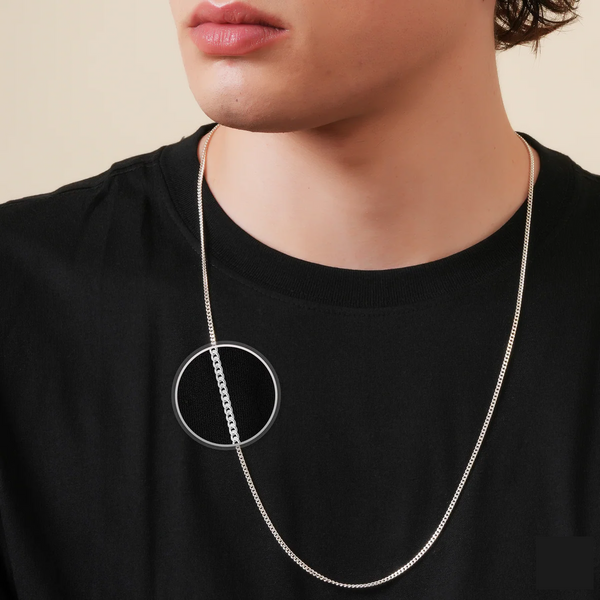 Blisse Allure 925 Sterling Silver Curb Chain for Men and Women