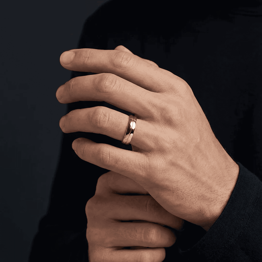 Rose Gold-Plated Band Ring - Blisseallure.in