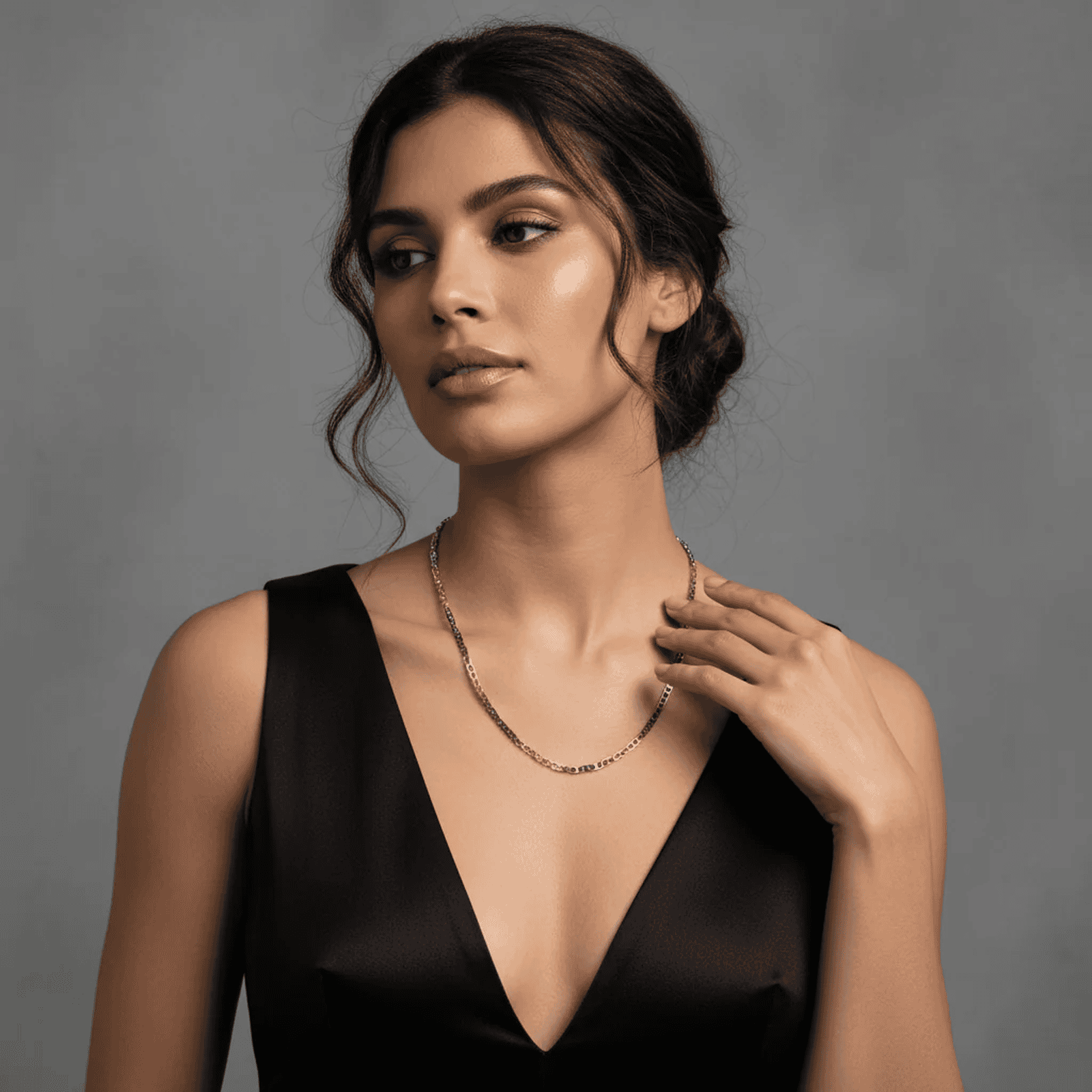 Triple Tone Box Link Chain Necklace for Women - Blisseallure.in