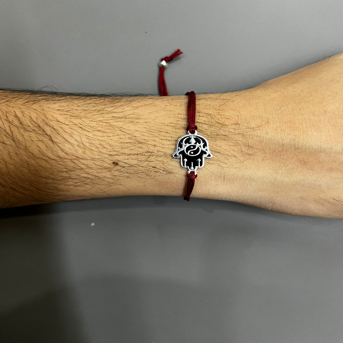 Blisse Allure Sterling Silver Hamsa Hand Rakhi for Brother