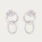 Blisse Allure Sterling Silver Interlinked Circle Earrings