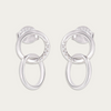 Blisse Allure Sterling Silver Interlinked Circle Earrings
