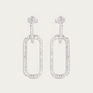 Blisse Allure Sterling Silver Huggie Drop Earrings