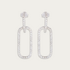 Blisse Allure Sterling Silver Huggie Drop Earrings