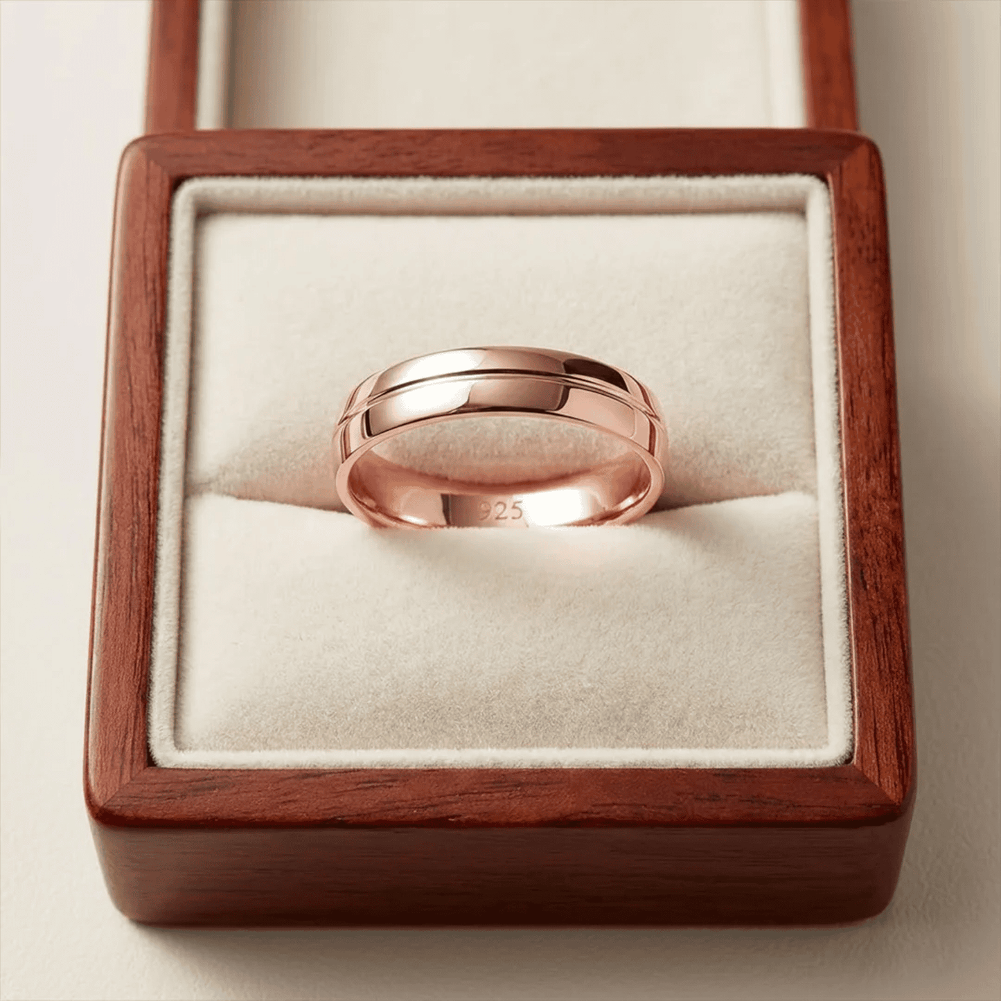 Rose Gold-Plated Band Ring - Blisseallure.in
