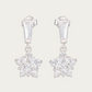 Blisse Allure Sterling Silver Flower Drop Earrings