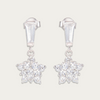 Blisse Allure Sterling Silver Flower Drop Earrings