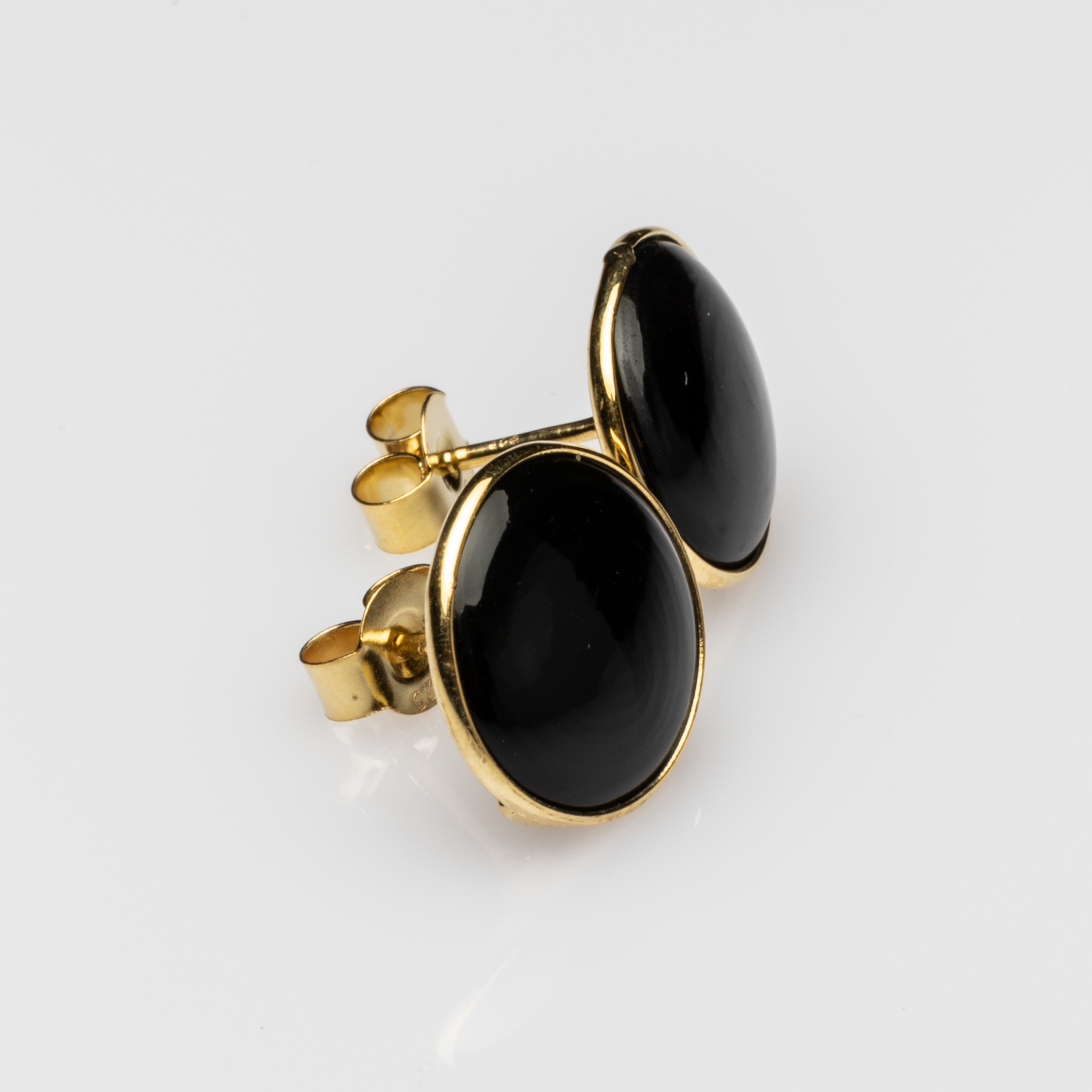 Blisse Allure 925 Sterling Silver Black Onyx Stud Earrings