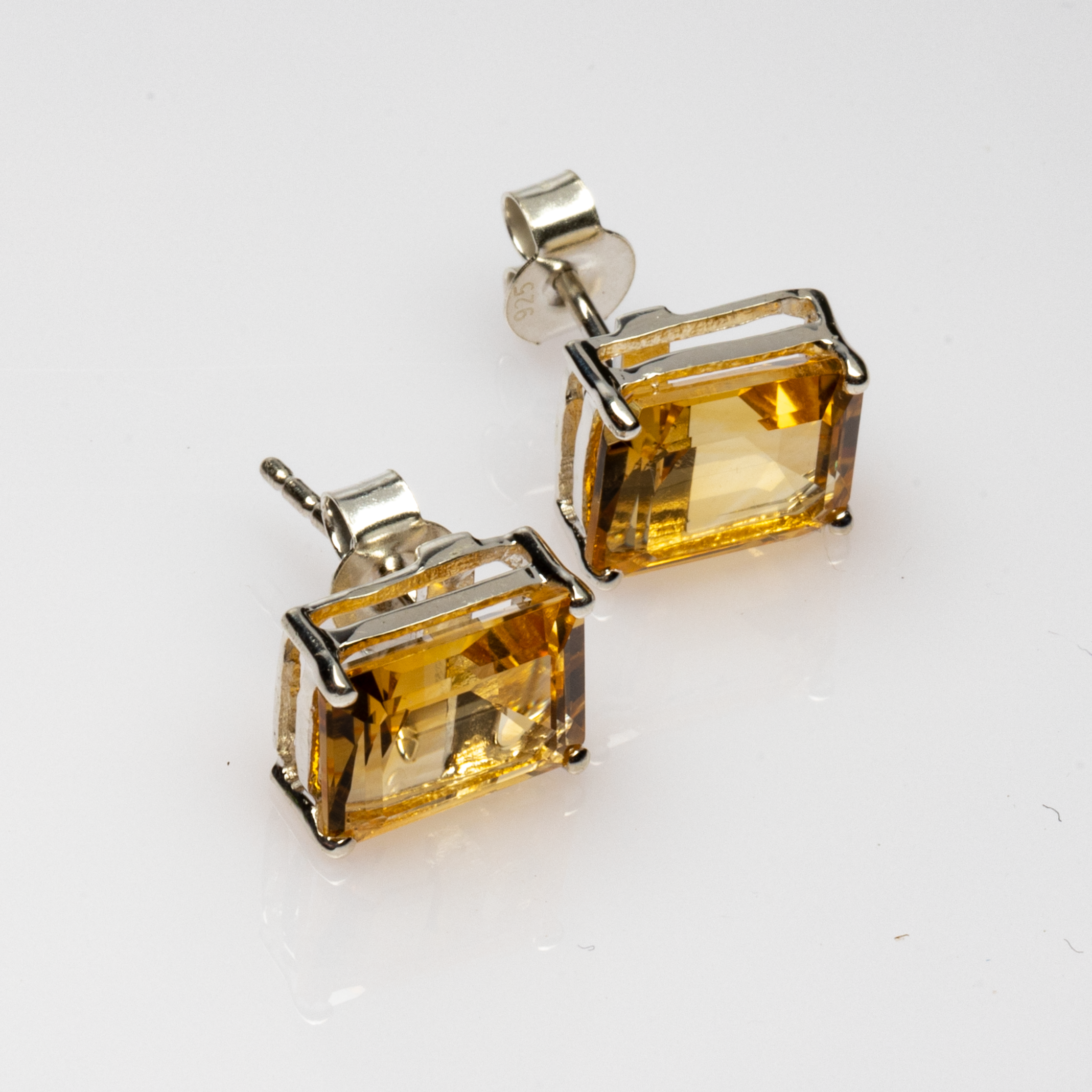 Blisse Allure 925 Sterling Silver Citrine Stud Earrings