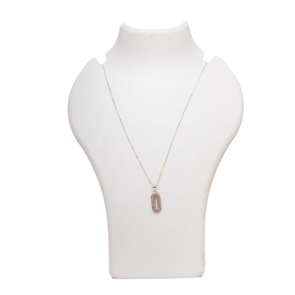 Blisse Allure 925 Sterling Silver Paperclip Pendant Necklace