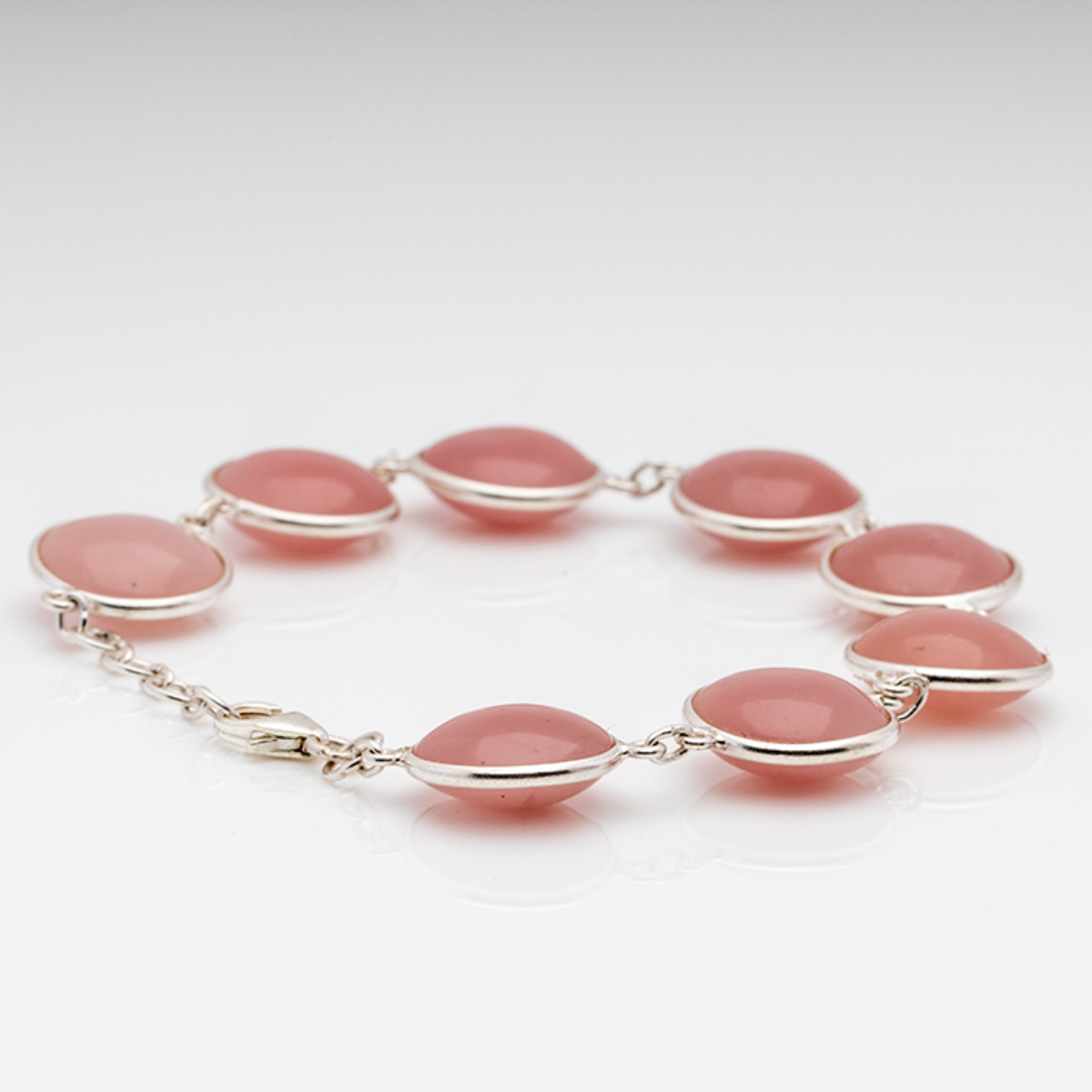 Blisse Allure 925 Sterling Moonstone Semi Precious Silver Bracelet