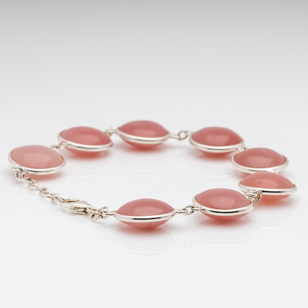 Blisse Allure 925 Sterling Moonstone Semi Precious Silver Bracelet