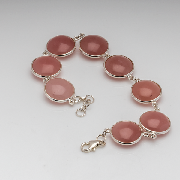 Blisse Allure 925 Sterling Moonstone Semi Precious Silver Bracelet