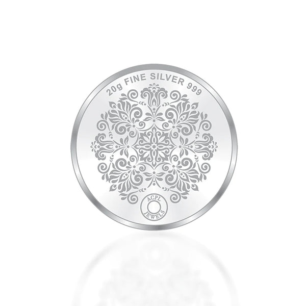 BLISSE ALLURE 999 LAKSHMIJI GANESHJI SILVER COIN 20 GM