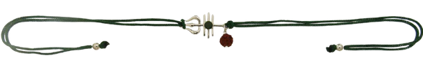 Blisse Allure 925 Sterling Rudraksha Shiv Trishul Silver Rakhi